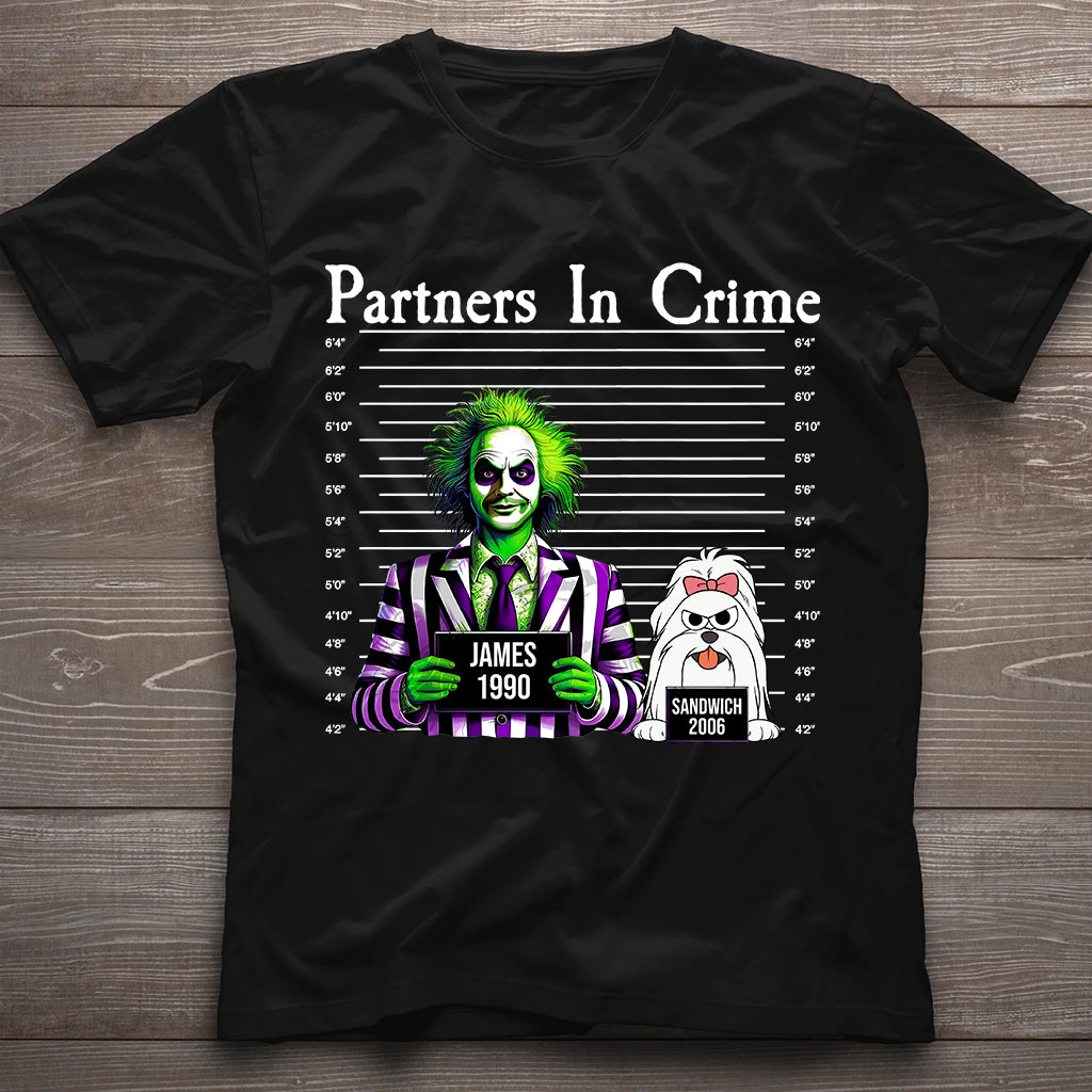 Personalized Partners In Crime T-shirt & Hoodie for Mom/Dad