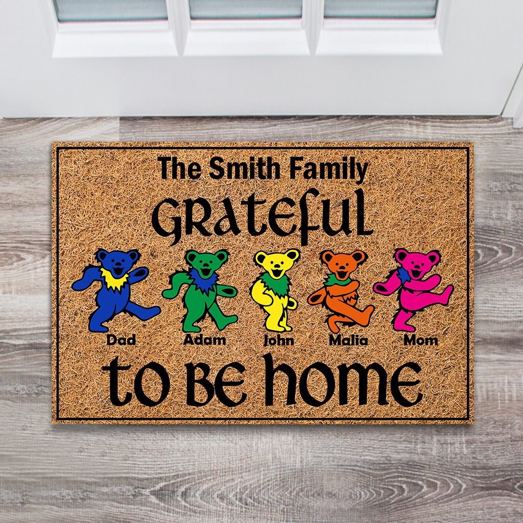 Personalized Family Doormat Grateful To Be Home Gift