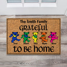 Load image into Gallery viewer, Personalized Family Doormat Grateful To Be Home Gift
