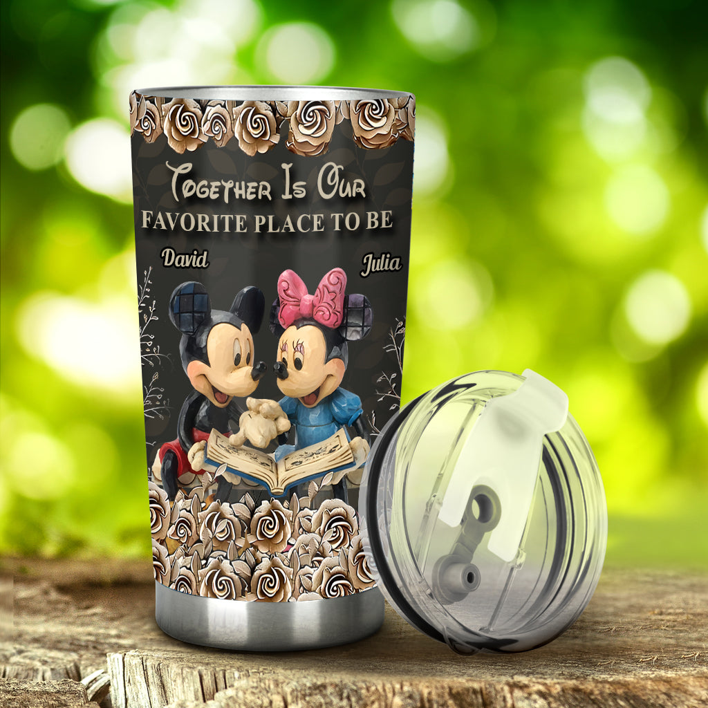 Personalized Mickey Mouse Tumbler Custom Name Gift for Couple