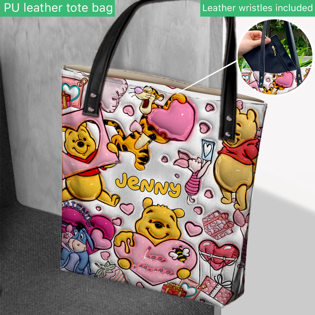Personalized Winnie the Pooh Tote Bag Custom Name Gift