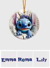 Load image into Gallery viewer, Personalized Ohana Ceramic Ornament Custom Name Gift for Christmas
