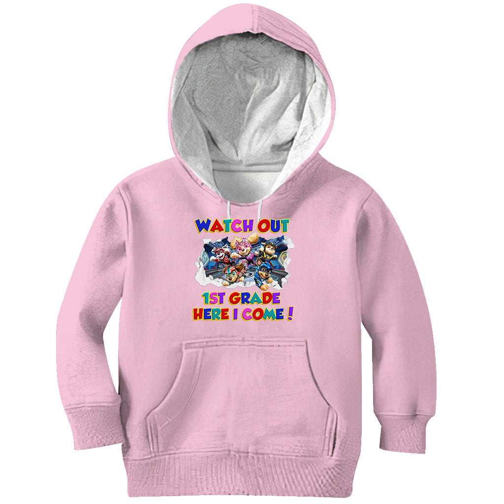 Personalized Kids T-Shirt with Watch Out Design for Back to School