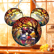 Load image into Gallery viewer, Personalized Mouse Couple Window Hanging Suncatcher Ornament Gift
