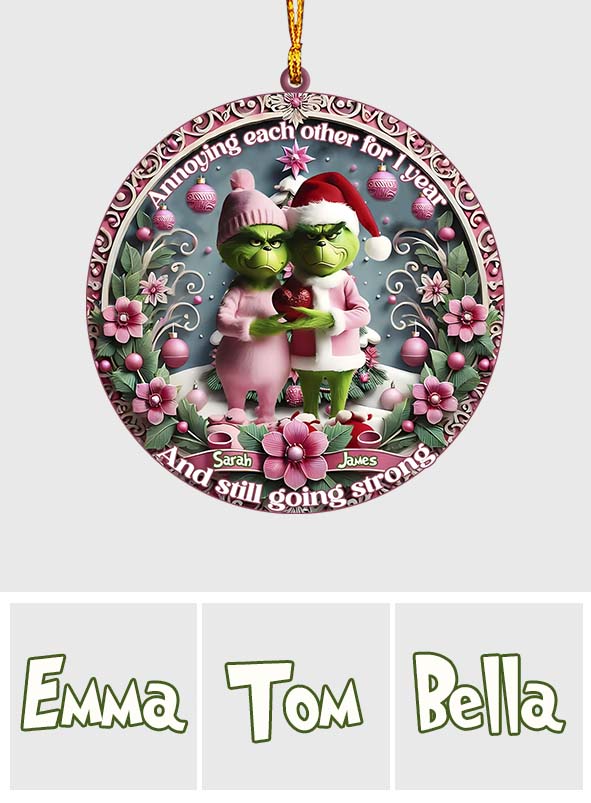 Personalized Christmas Ornament Custom Name Gift for Couple