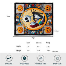 Load image into Gallery viewer, Personalized Nightmare Before Christmas Quilt for Couples - Custom Name Gift
