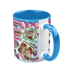 Load image into Gallery viewer, Personalized Two-Tone Accent Mug Custom Name Gift for Couples
