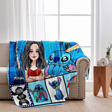Load image into Gallery viewer, Personalized Ohana Blanket Custom Family Gift Soft Flannel
