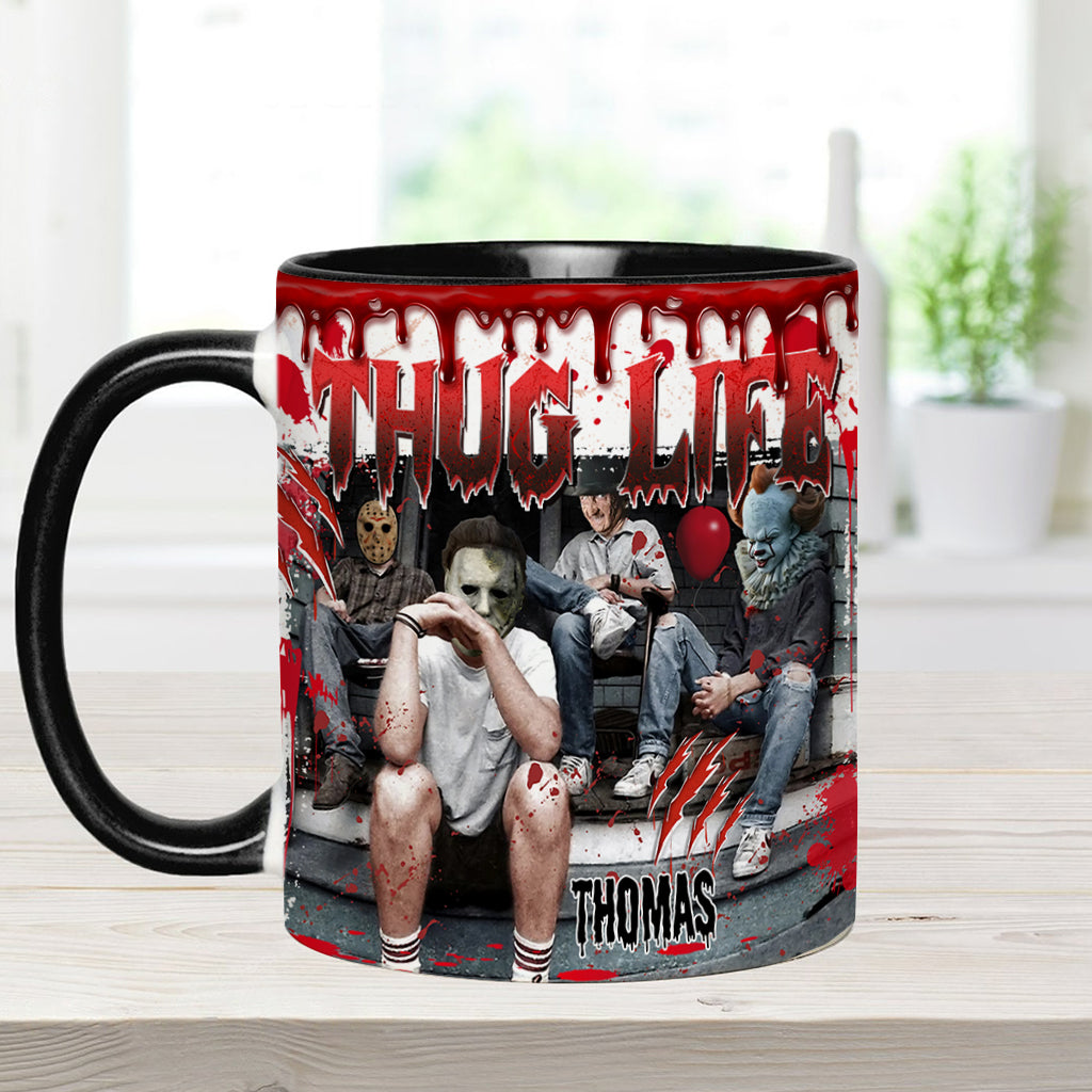 Personalized Thug Life Accent Mug Custom Name Gift for Halloween