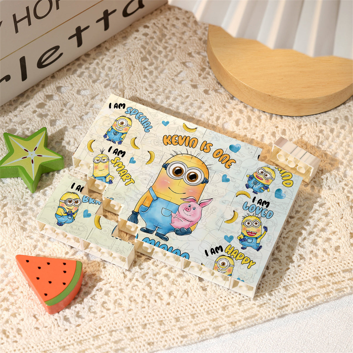 Personalized Minions Building Brick Block Custom Design Gift