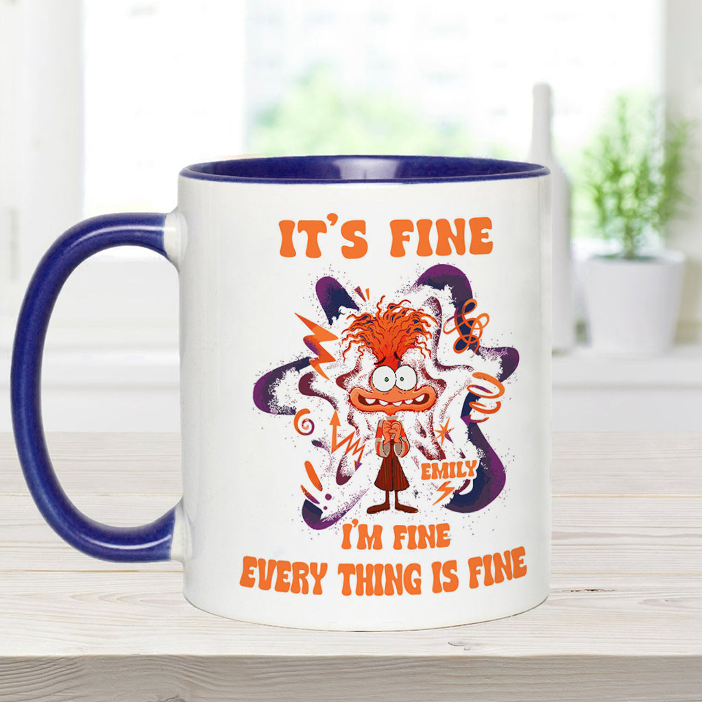 Personalized Accent Mug Cute Anxiety Design Gift for Graduation