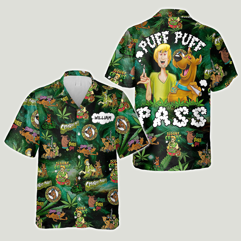 Personalized Puff Puff Pass Hawaiian Shirt Custom Name Gift