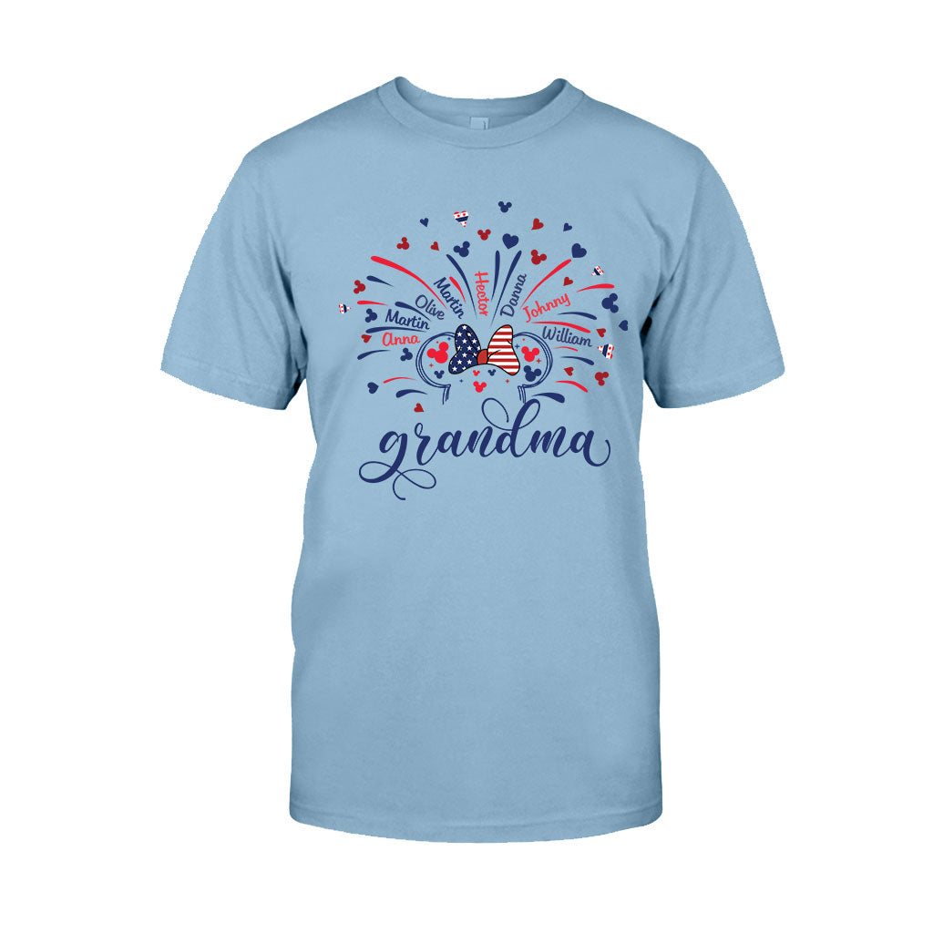 Personalized Firework Mouse T-shirt & Hoodie for Family | 4th of July Gift