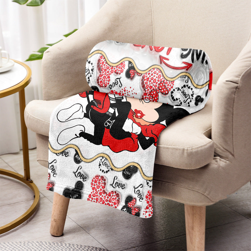 Personalized Mouse Blanket Cute Love Gifts for Couples