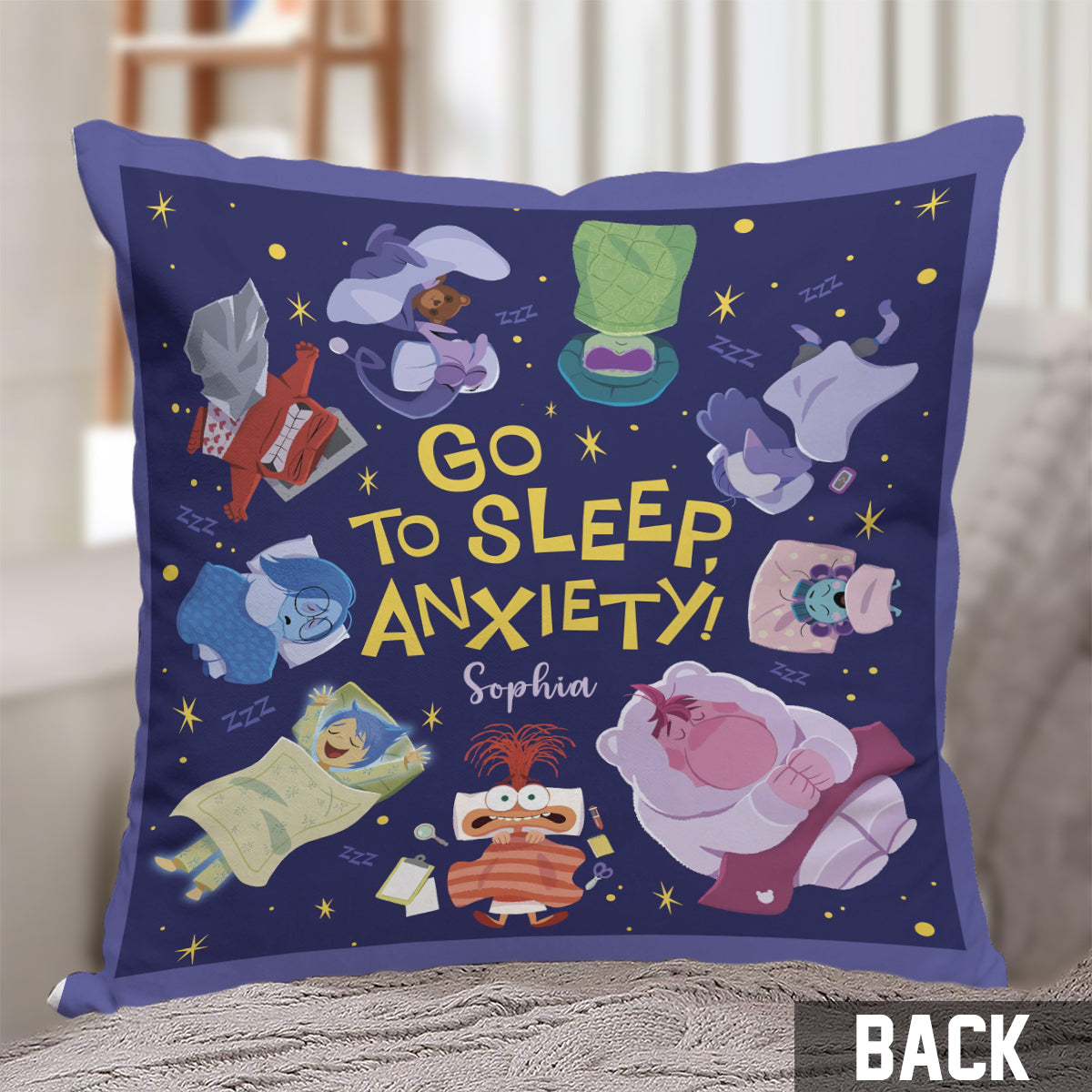 Personalized Go To Sleep Throw Pillow Custom Name Gift