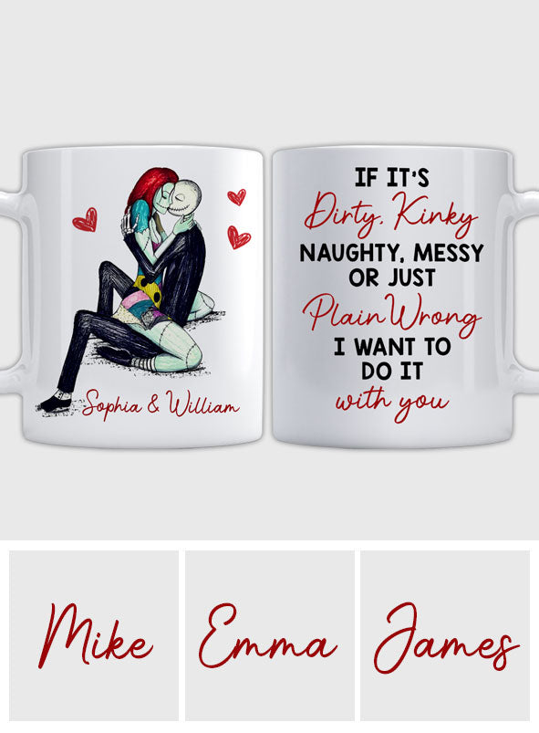Personalized Kinky Couple Mug Custom Name Gift for Valentine's Day
