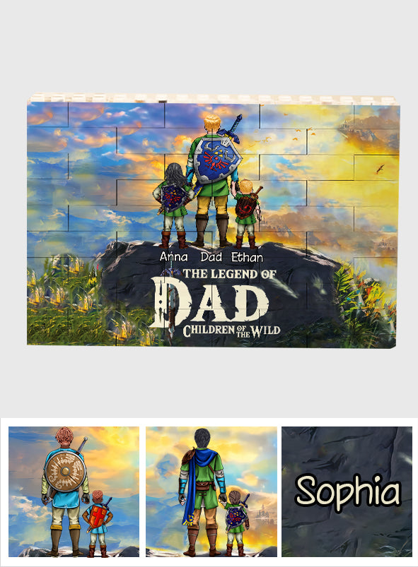 Personalized Building Brick Block Best Dad Ever Gift Idea