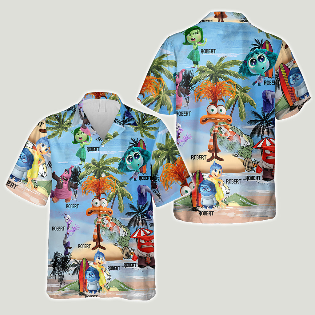 Personalized Inside Out Hawaiian Shirt Custom Name Gift