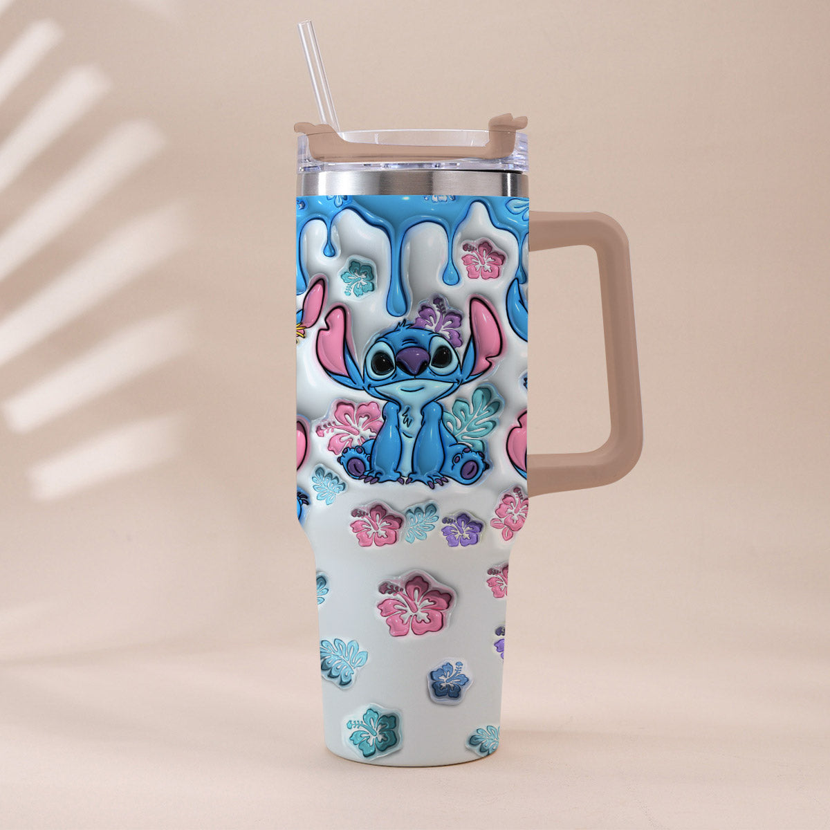 Personalized Ohana Tumbler with Handle Custom Name Gift for Family