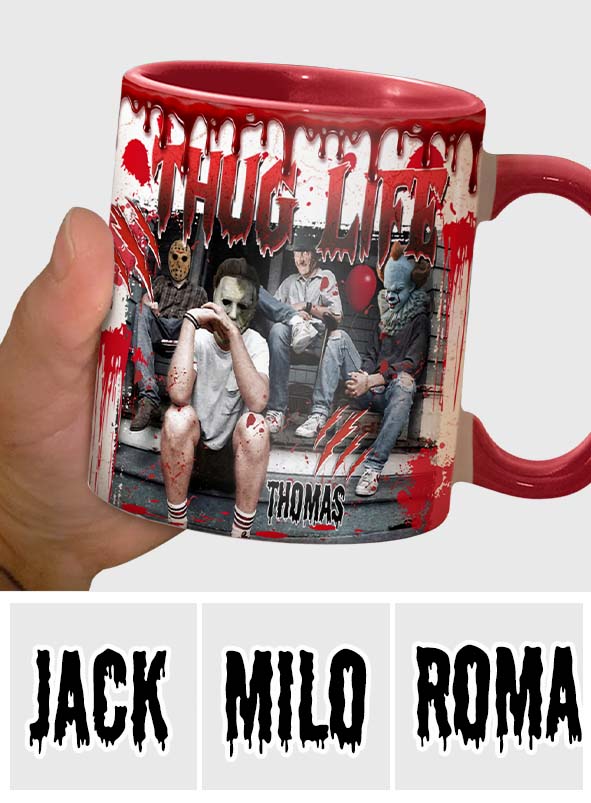 Personalized Thug Life Accent Mug Custom Name Gift for Halloween