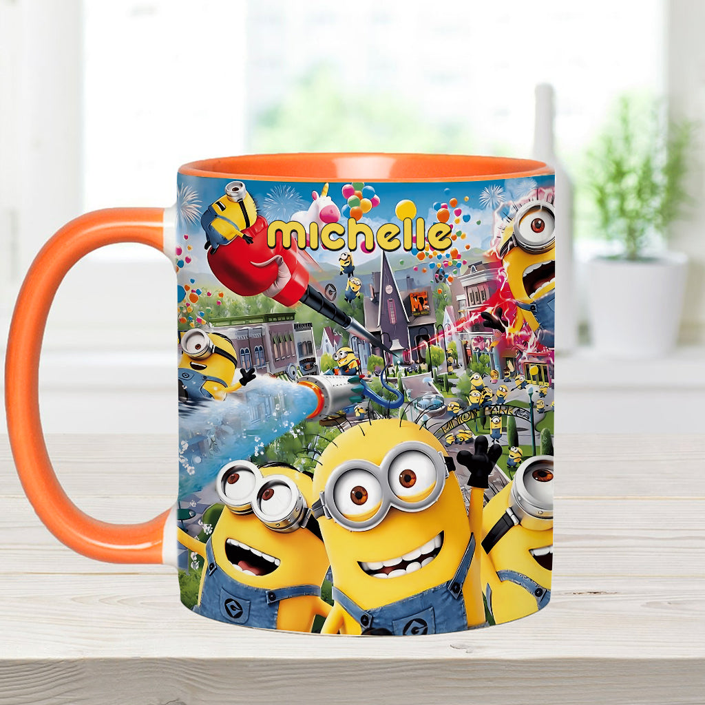 Personalized Minions Accent Mug Custom Name Gift for Kids