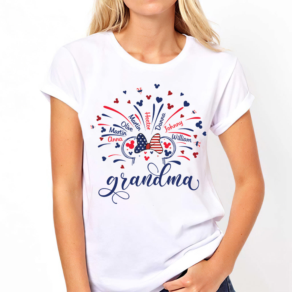 Personalized Firework Mouse T-shirt & Hoodie for Family | 4th of July Gift