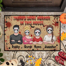Load image into Gallery viewer, Personalized Halloween Horror Family Doormat Custom Name Gift
