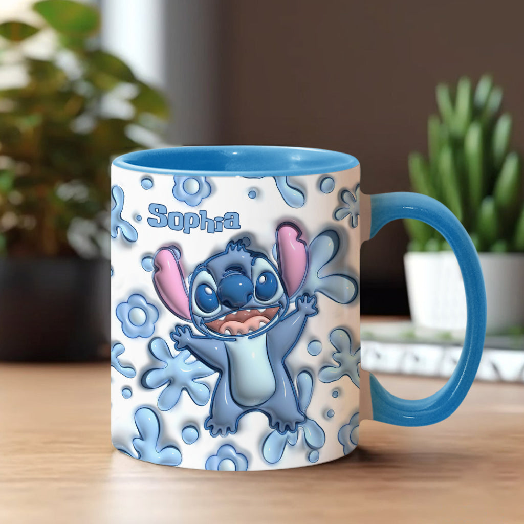 Personalized Ceramic Accent Mug Ohana Design Custom Name Gift