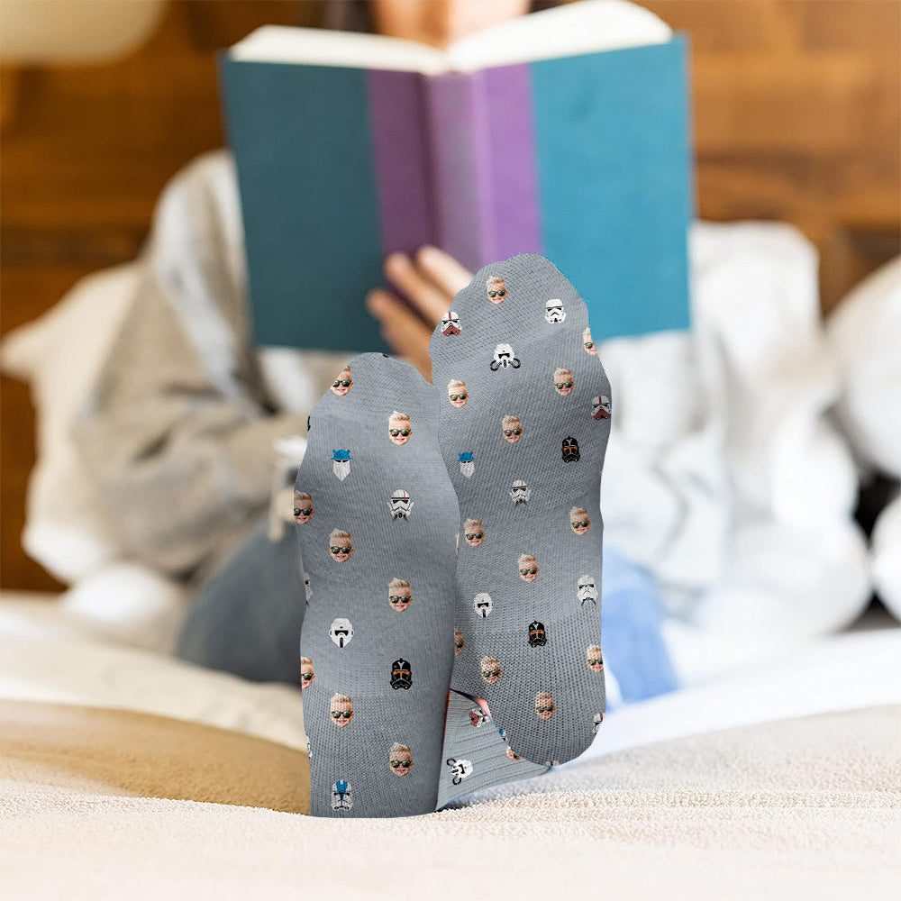 Personalized Dad Socks with Custom Photos for Father's Day Gift