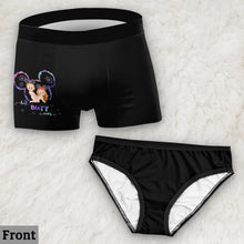 Load image into Gallery viewer, Personalized Lace Border Women's Briefs &amp; Men's Boxers Gift for Couples
