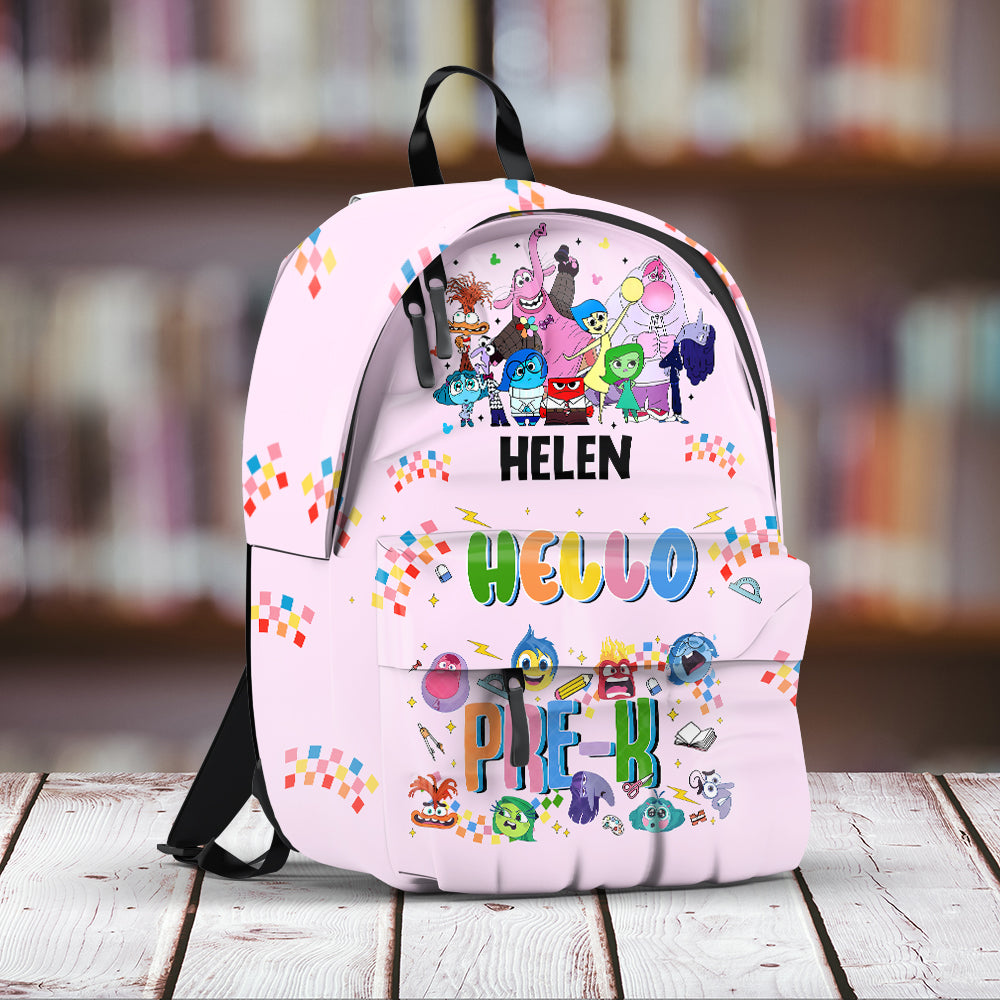 Personalized Kids Backpack with Characters Custom Name for School