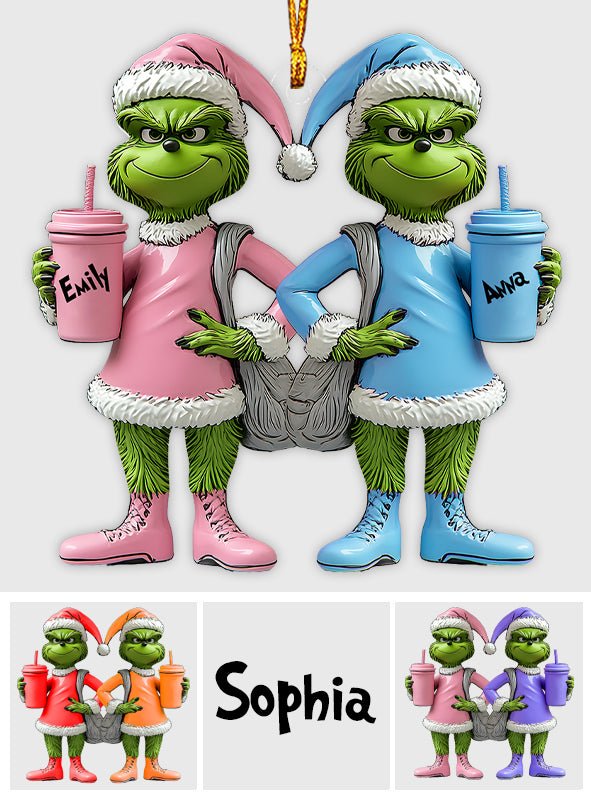 Personalized Grinch Transparent Ornament Custom Gift for Friends