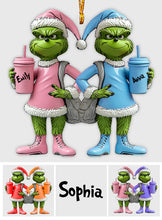 Load image into Gallery viewer, Personalized Grinch Transparent Ornament Custom Gift for Friends
