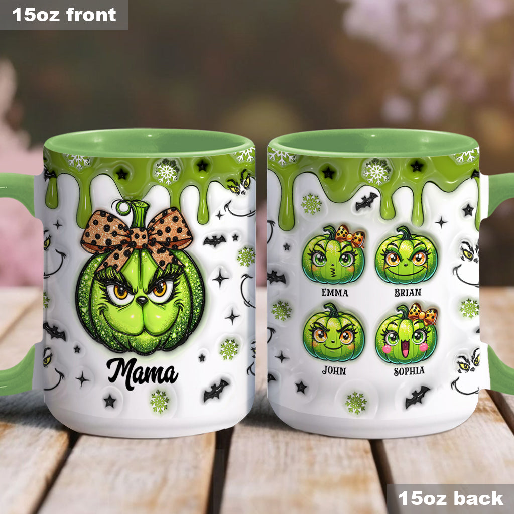 Personalized Grinchy Grandma Accent Mug Custom Name Gift