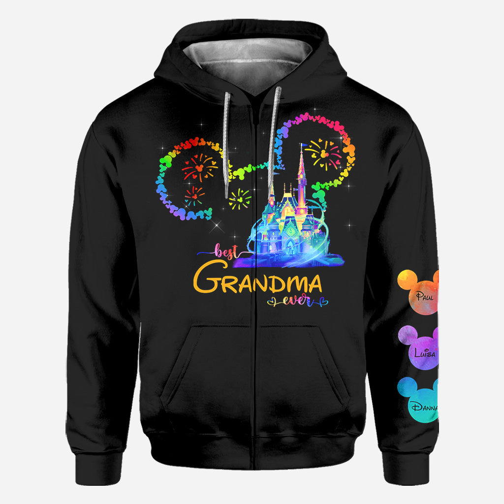 Personalized Colorful Mouse Ear All Over Shirt Gift for Grandma