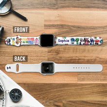 Load image into Gallery viewer, Personalized Silicone Apple Watch Band Custom Name Gift
