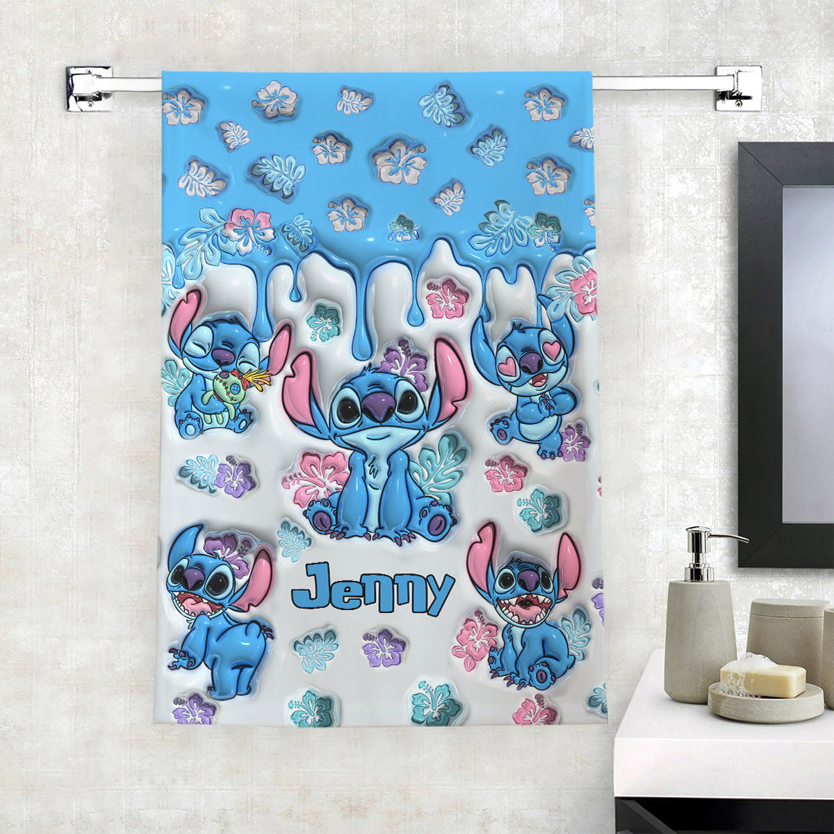 Personalized Ohana Towel Custom Name Hawaiian Gift for Family