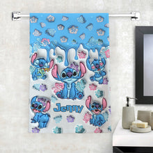 Load image into Gallery viewer, Personalized Ohana Towel Custom Name Hawaiian Gift for Family
