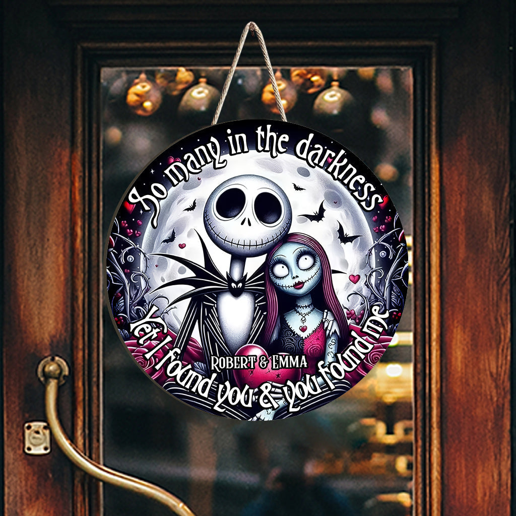 Personalized Nightmare Round Wood Sign Custom Couple Gift for Wedding Anniversary