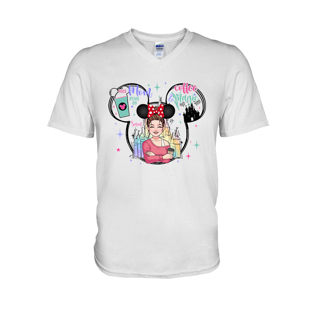Personalized Coffee Magic Mouse T-shirt for Mom – Custom Name Gift