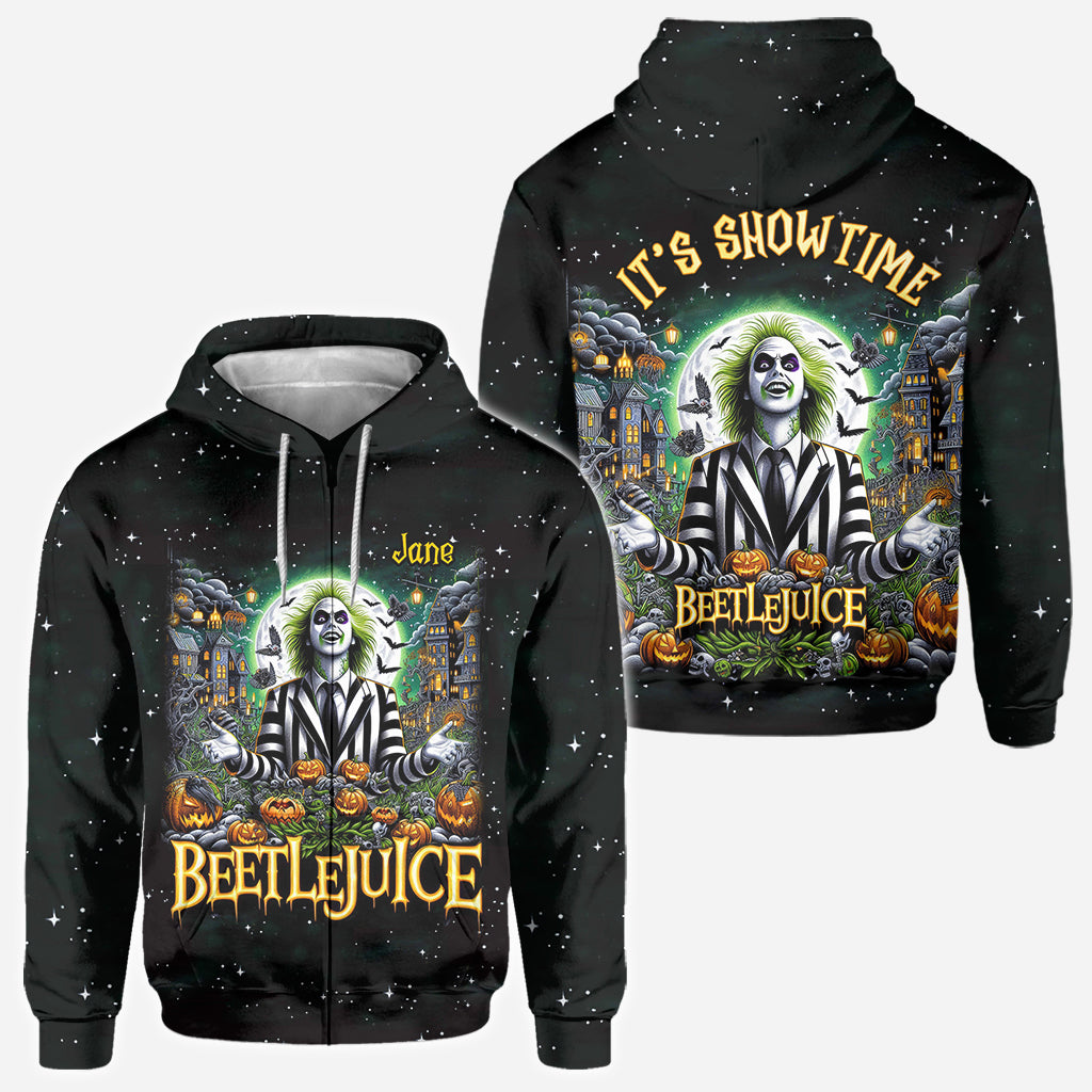 Personalized Beetlejuice All Over Shirt Custom Name Halloween Gift