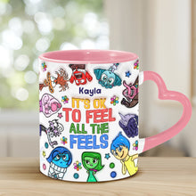 Load image into Gallery viewer, Personalized Heart Handle Mug Custom Name Gift for Mom
