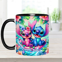 Load image into Gallery viewer, Personalized Ohana Accent Mug Custom Name Gift for Couple
