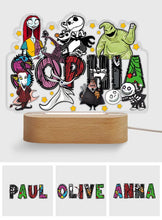Load image into Gallery viewer, Personalized Nightmare Shaped Plaque Light Base Custom Name Gift for Halloween

