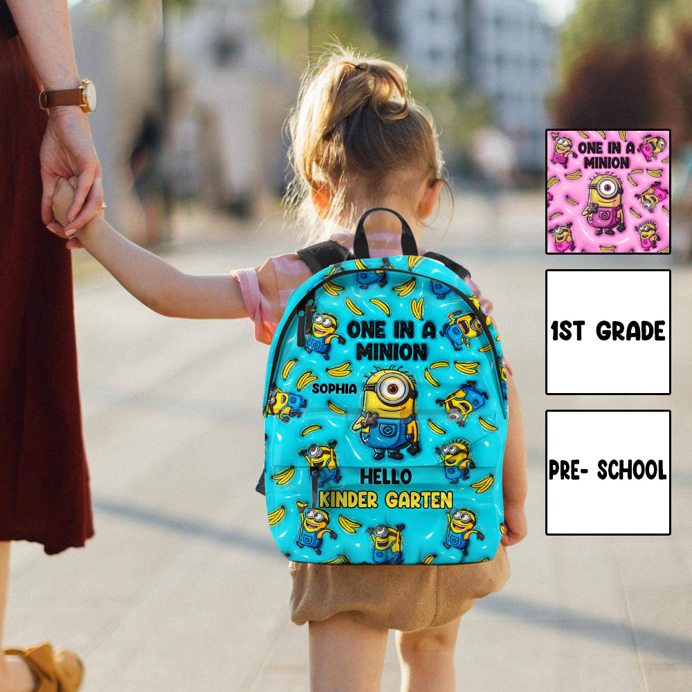 Personalized Minions Backpack for Kids - Custom Name Gift for Back to School