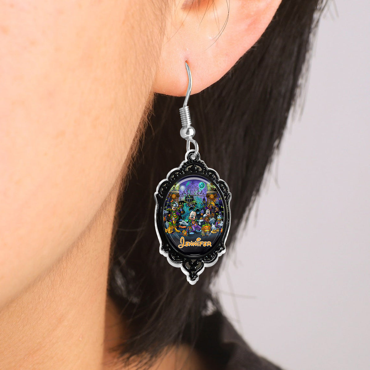 Personalized Halloween Themed Mouse Earrings Gift for Her