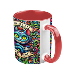 Load image into Gallery viewer, Personalized Ceramic Accent Mug with Colorful Cat Design for Birthdays or Christmas
