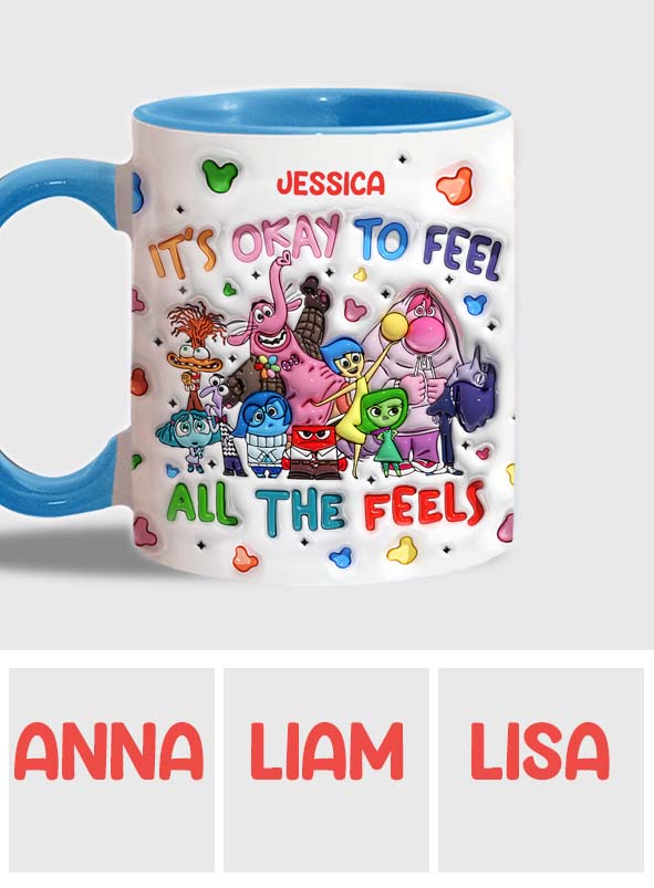 Personalized Ceramic Accent Mug Custom Name Feelings Gift