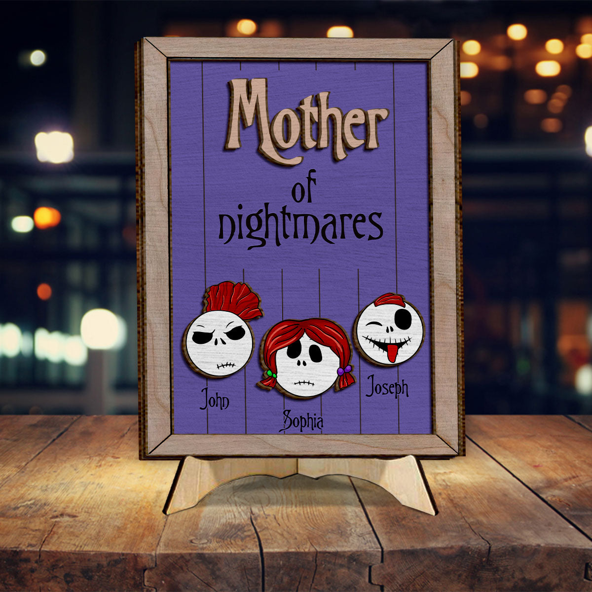 Personalized 2 Layered Wood Sign for Family Gift Decor