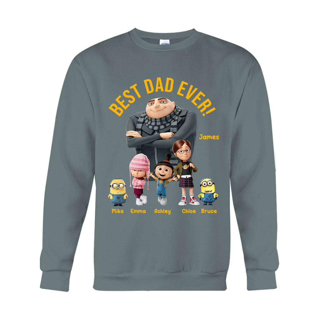 Personalized Best Dad Ever T-shirt & Hoodie Gift for Father's Day